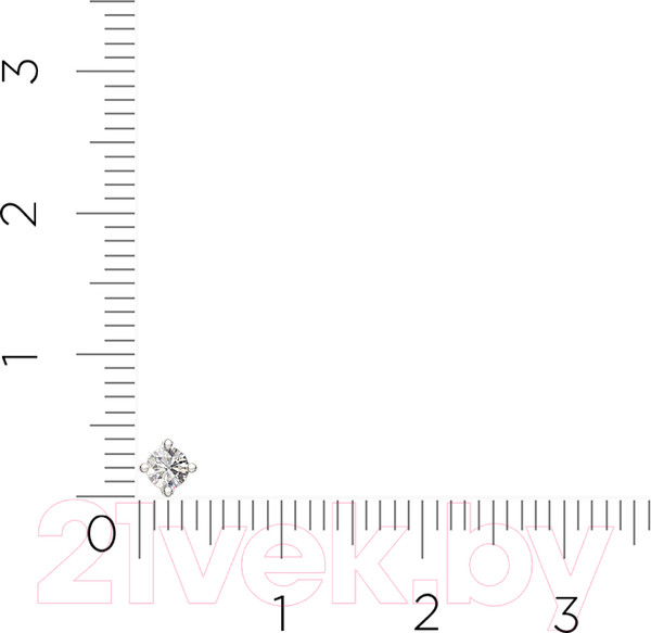 Изображение товара Моносерьга из серебра ZORKA 0310168 (с фианитом)