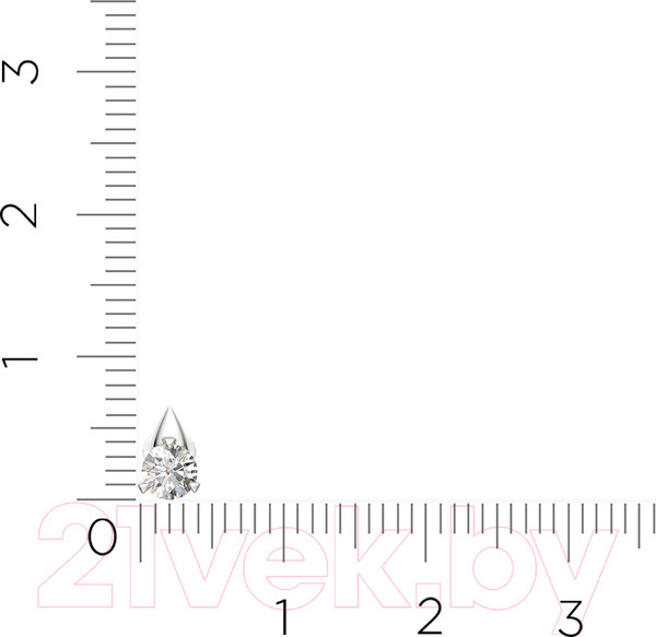Изображение товара Моносерьга из серебра ZORKA 0310227.DF (с фианитом)