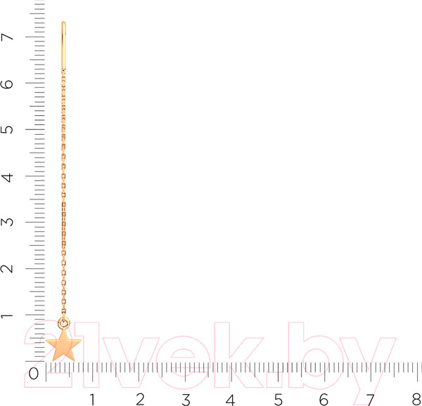 Изображение товара Моносерьга из розового золота ZORKA 300246.14K.R