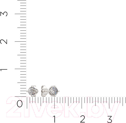 Изображение товара Серьги из серебра ZORKA 0310022/3 (с фианитами)