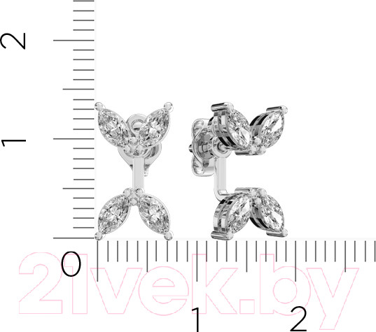 Изображение товара Серьги из серебра ZORKA 0310374 (с фианитами)