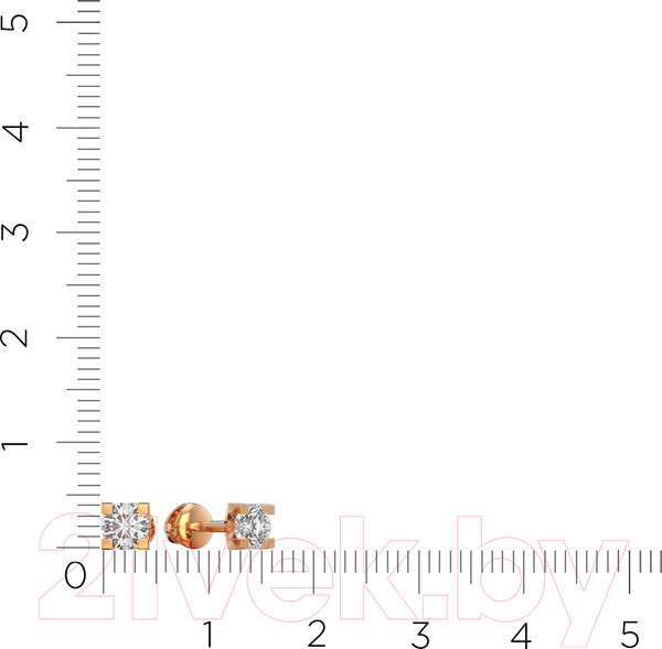 Изображение товара Серьги из розового золота ZORKA 310814.14K.R (с фианитами)