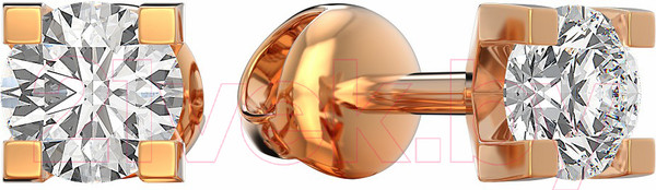 Изображение товара Серьги из розового золота ZORKA 310814.14K.R (с фианитами)