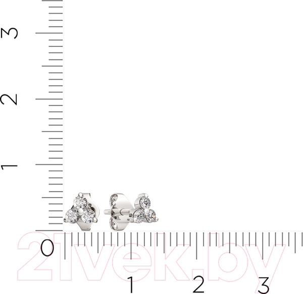 Изображение товара Серьги из серебра ZORKA 0310416 (с фианитами)