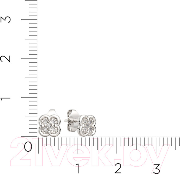 Изображение товара Серьги из серебра ZORKA 0310451 (с фианитами)