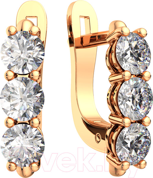 Изображение товара Серьги из розового золота ZORKA 310372 (с фианитами)