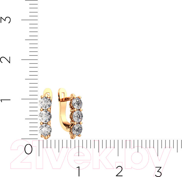 Изображение товара Серьги из розового золота ZORKA 310372 (с фианитами)