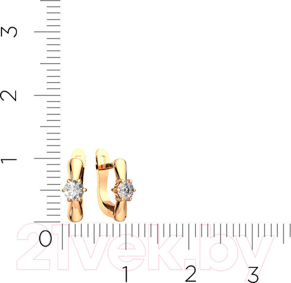 Изображение товара Серьги из розового золота ZORKA 310374 (с фианитами)