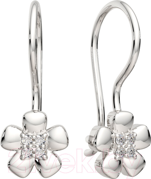 Изображение товара Серьги из серебра ZORKA 03101090 (с фианитами)