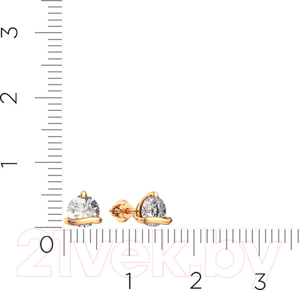 Изображение товара Серьги из розового золота ZORKA 310748.14K.R (с фианитами)