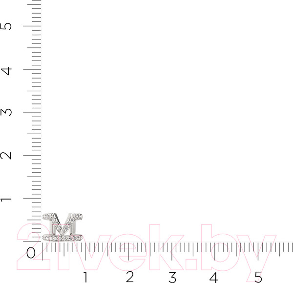 Изображение товара Моносерьга из серебра ZORKA 03101119 (с фианитами)