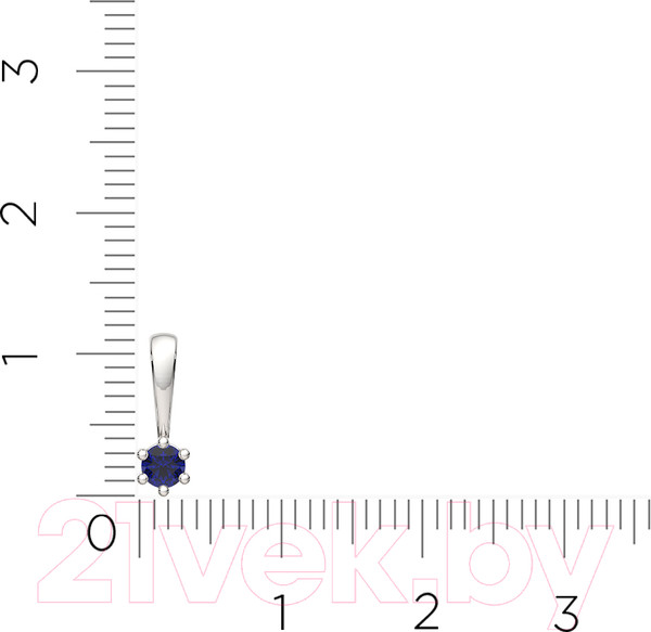 Изображение товара Подвеска из белого золота ZORKA 4P1002.14K.W (с сапфиром)