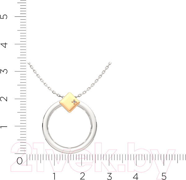 Изображение товара Колье из серебра ZORKA 05D0003.G14K (45см, с бриллиантом)