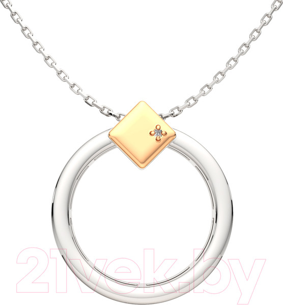 Изображение товара Колье из серебра ZORKA 05D0003.G14K (45см, с бриллиантом)