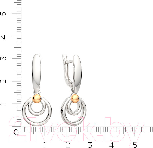 Изображение товара Серьги из серебра ZORKA 0300122.G14K