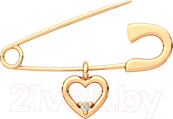 Изображение товара Брошь из розового золота ZORKA 940010-9K (с фианитом)