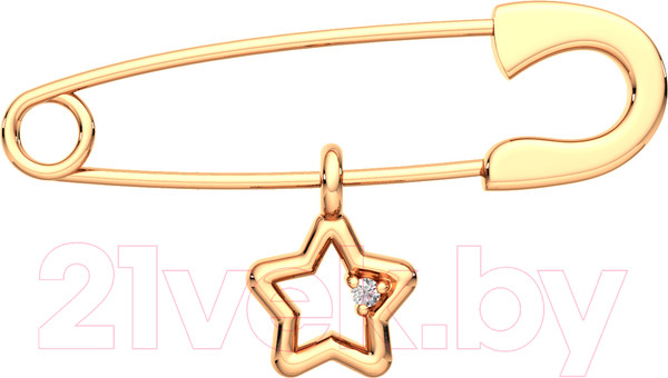 Изображение товара Брошь из розового золота ZORKA 940011-9K (с фианитом)