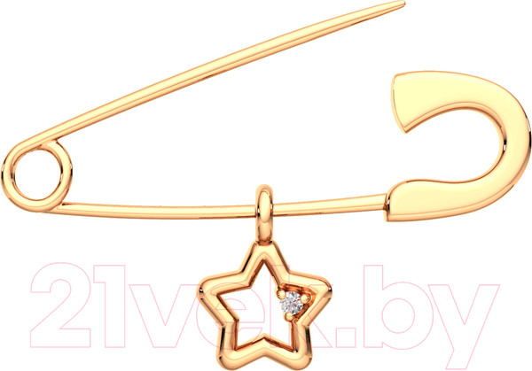 Изображение товара Брошь из розового золота ZORKA 940011-9K (с фианитом)