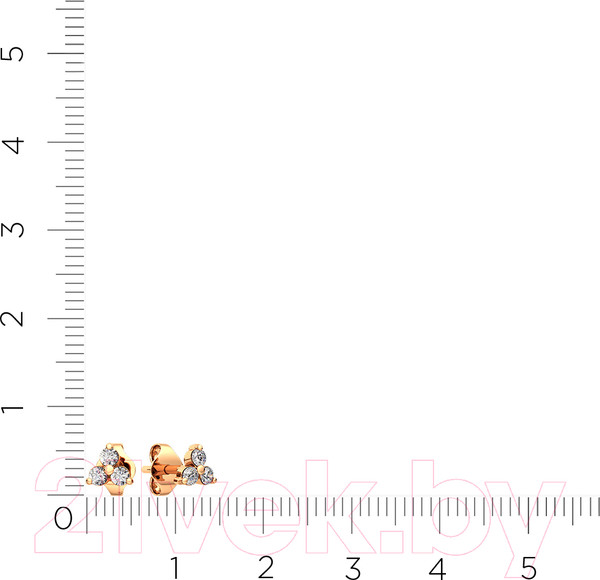 Изображение товара Серьги из розового золота ZORKA 310894.9K.R (с фианитами)