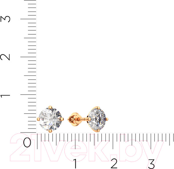 Изображение товара Серьги из розового золота ZORKA 310436-9K (с фианитами)