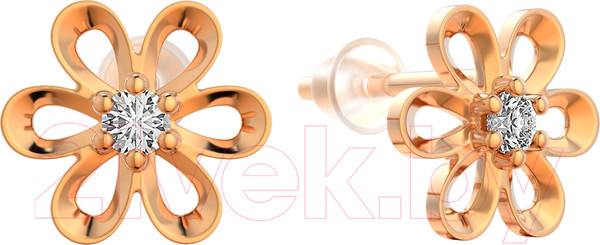 Изображение товара Серьги из розового золота ZORKA 310423S (с фианитами)