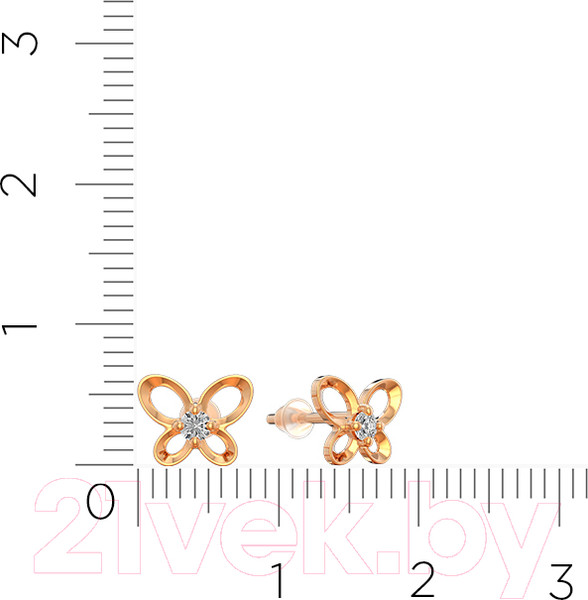 Изображение товара Серьги из розового золота ZORKA 310424S (с фианитами)