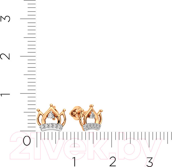 Изображение товара Серьги из розового золота ZORKA 310434 (с фианитами)