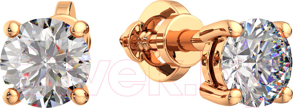 Изображение товара Серьги из розового золота ZORKA 310437 (с фианитами)