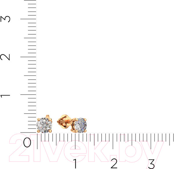 Изображение товара Серьги из розового золота ZORKA 310437 (с фианитами)