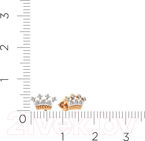 Изображение товара Серьги из розового золота ZORKA 310456 (с фианитами)