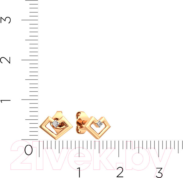 Изображение товара Серьги из розового золота ZORKA 3101618.14K.R (с фианитами)