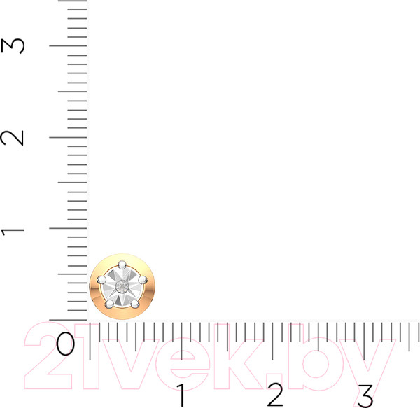 Изображение товара Подвеска из комбинированного золота ZORKA 4D0043.14K.B.ZZ (с бриллиантом)
