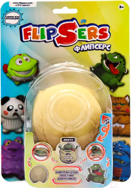 Изображение товара Сквиш Flipsers Тянучка-вывернушка. Динозавр Снифти / 797286-5