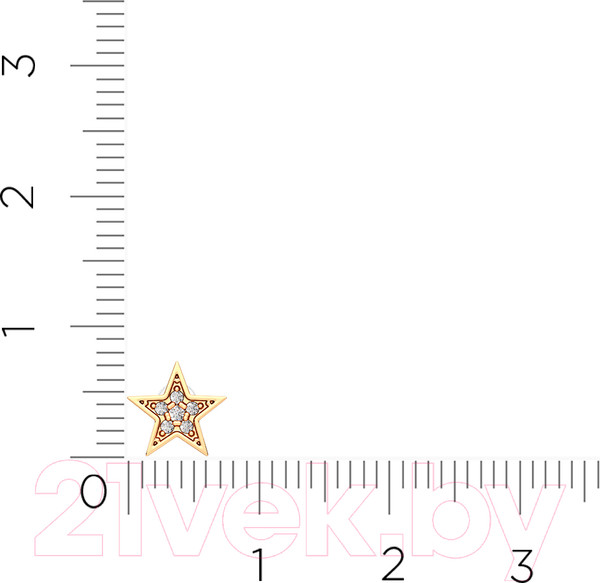 Изображение товара Моносерьга из розового золота ZORKA 310462S.14K.R