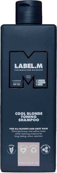 Изображение товара Оттеночный шампунь для волос Label.M Cool Blonde Toning (300мл)