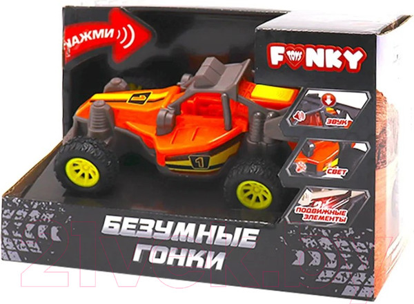 Изображение товара Автомобиль игрушечный Funky Toys Внедорожник Безумные гонки / FT0244013 (оранжевый)