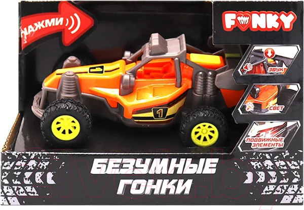 Изображение товара Автомобиль игрушечный Funky Toys Внедорожник Безумные гонки / FT0244013 (оранжевый)