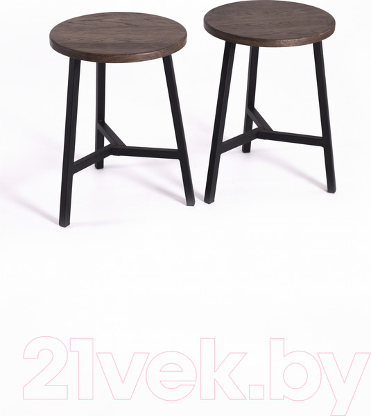 Изображение товара Табурет Stal-Massiv TRH-45 (дуб мореный/черный)