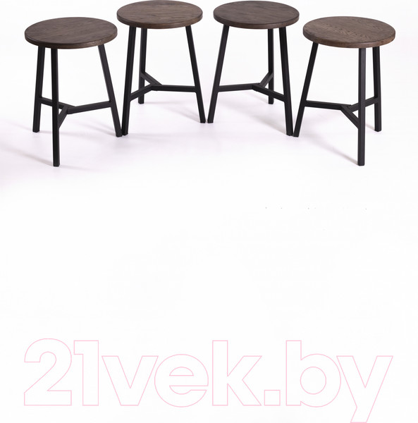 Изображение товара Табурет Stal-Massiv TRH-45 (дуб мореный/черный)