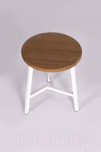 Изображение товара Табурет Stal-Massiv TRH-45 (дуб натуральный/белый)