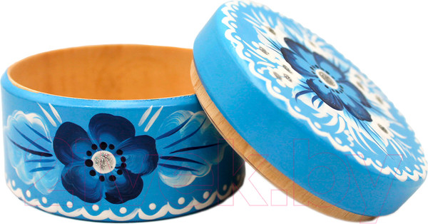 Изображение товара Шкатулка Брестская Фабрика Сувениров С росписью в стиле Гжель / SB01