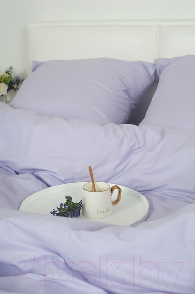 Изображение товара Комплект постельного белья Milanika Сирень 2сп с европростыней (поплин г/к)