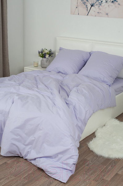 Изображение товара Комплект постельного белья Milanika Сирень 2сп с европростыней (поплин г/к)