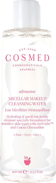 Изображение товара Мицеллярная вода Cosmed Cosmeceuticals Ultrasense Micellar Makeup Cleansing Water (400мл)