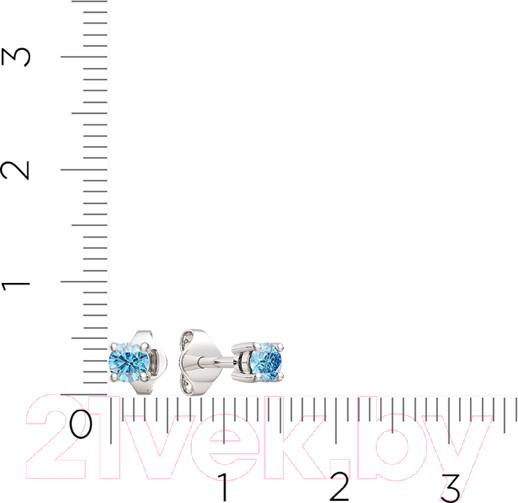 Изображение товара Серьги из серебра ZORKA 0310485.ZZ (с аквамарином)