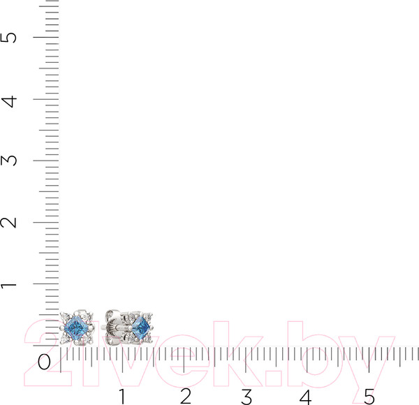 Изображение товара Серьги из серебра ZORKA 0310672.ZZ (с фианитами и наношпинелью)