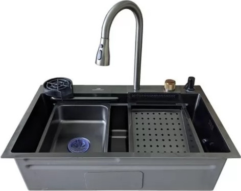 Изображение товара Мойка кухонная со смесителем Wisent WG37546B (графит)