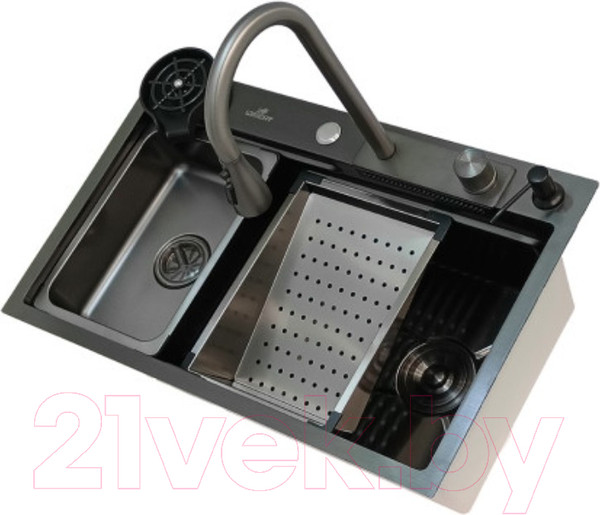 Изображение товара Мойка кухонная со смесителем Wisent WG37546B (графит)