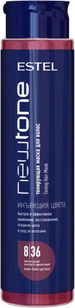 Изображение товара Тонирующая маска для волос Estel Newtone Haute Couture 8/36 (400мл, светло-русый золотисто-фиолетовый)
