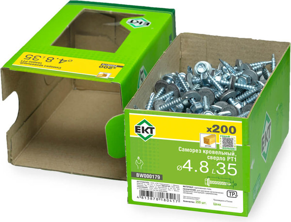 Изображение товара Саморез ЕКТ Кровельный 4.8x35 / BW000179 (200шт)